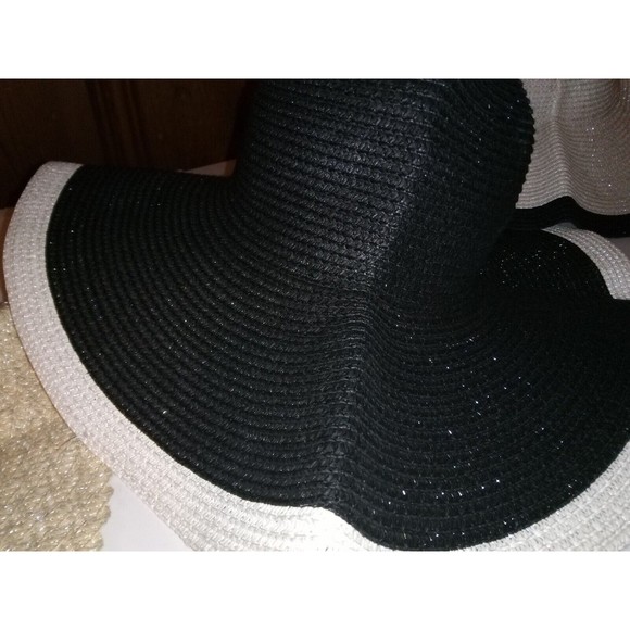 3 woman's wide brim summer sun hats.white,black,tan - Picture 8 of 16